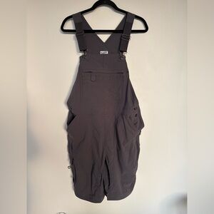 Duluth Trading Heirloom Gardening Short Overalls Womens M Gray Outdoor Ripstop